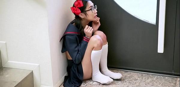  Sexy Petite japanese School Girl gives up her Tight virgin pussy